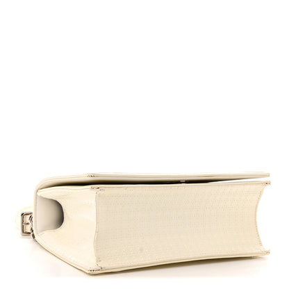 Christian Dior Patent Micro-Cannage Small Diorama Flap Bag White 4 of 9