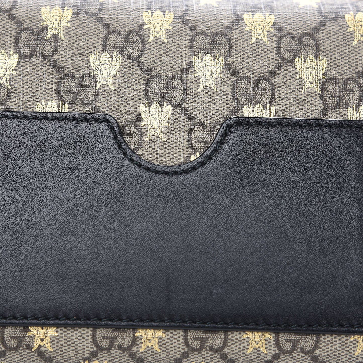 GG Supreme Monogram Bees Small Padlock Shoulder Bag Black