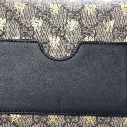 Gucci GG Supreme Monogram Bees Small Padlock Shoulder Bag Black 9 of 10