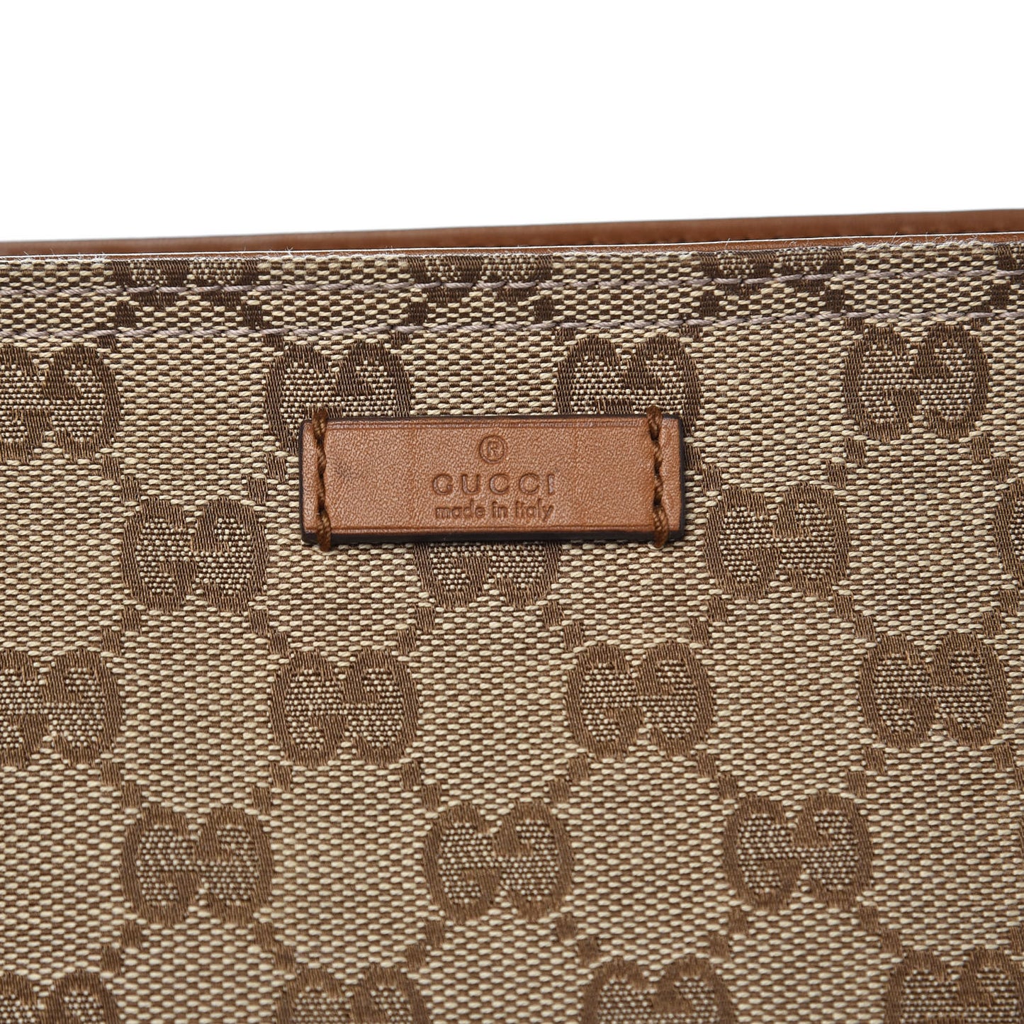 Monogram Large Flat Messenger Bag Brown