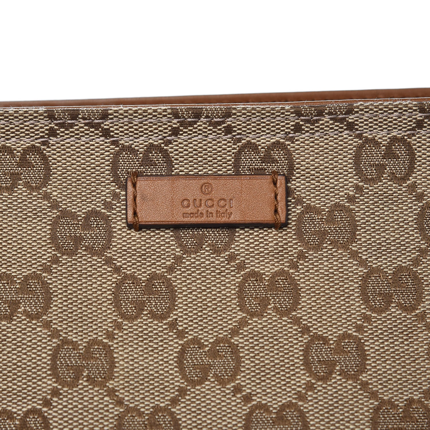Gucci Monogram Large Flat Messenger Bag Brown 10 of 10