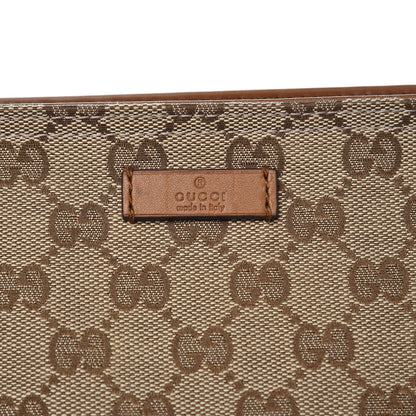 Gucci Monogram Large Flat Messenger Bag Brown 10 of 10