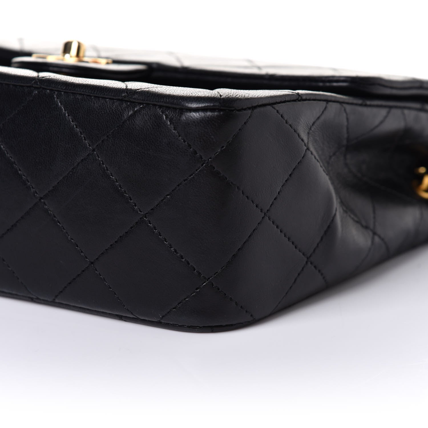 Chanel Lambskin Quilted Mini Square Flap Bag Black 10 of 11