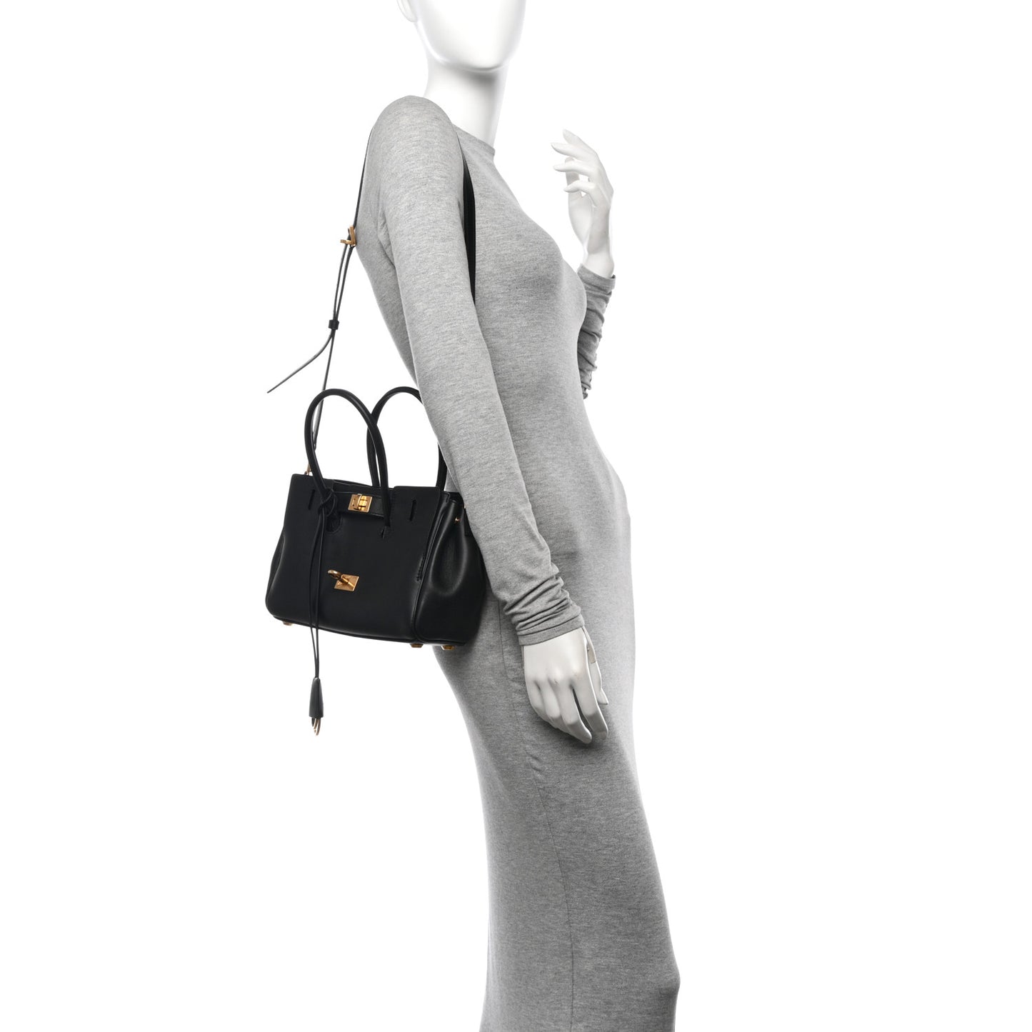 Smooth Calfskin Mini Bel Air Carry All Bag Black