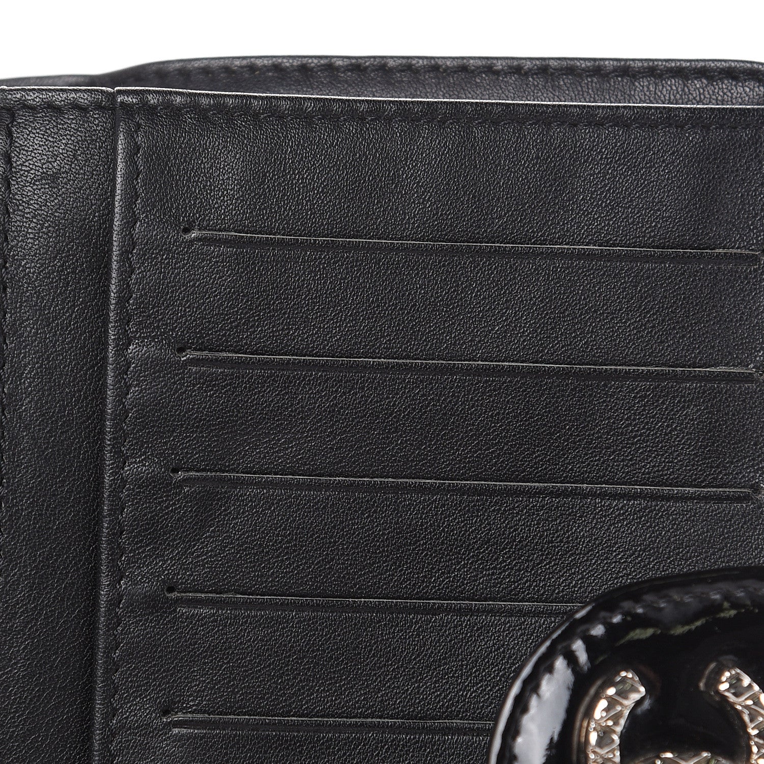 Chanel Patent Quilted Brilliant Zipped Pocket Wallet Black 10 of 11