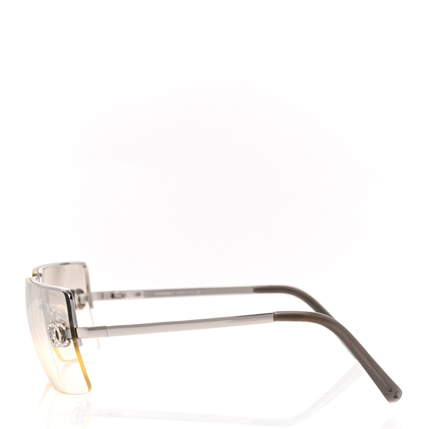 Chanel Metal Crystal CC Logo Sunglasses 4092-B Silver 3 of 7