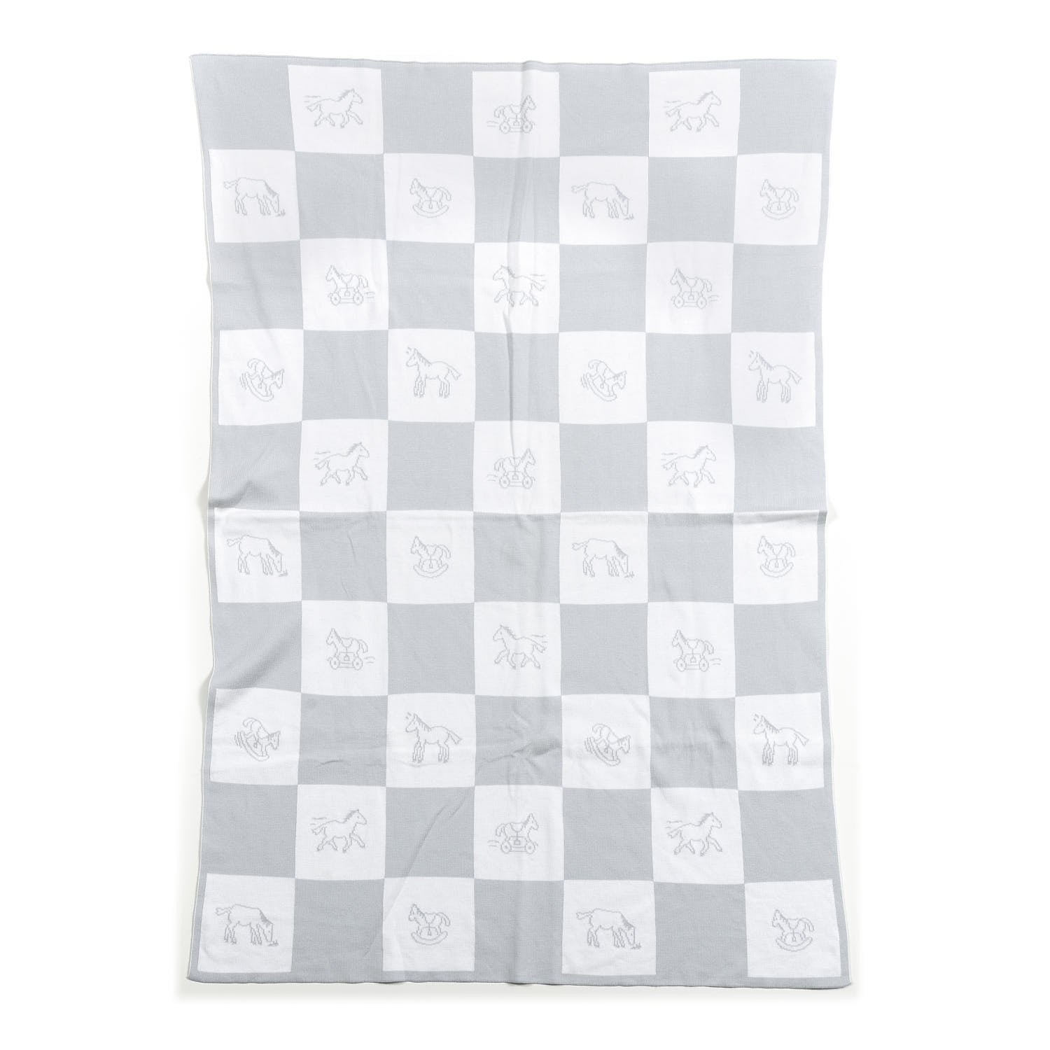 Hermes Cotton Adada Knit Baby Blanket Bleu Glacier 1 of 2
