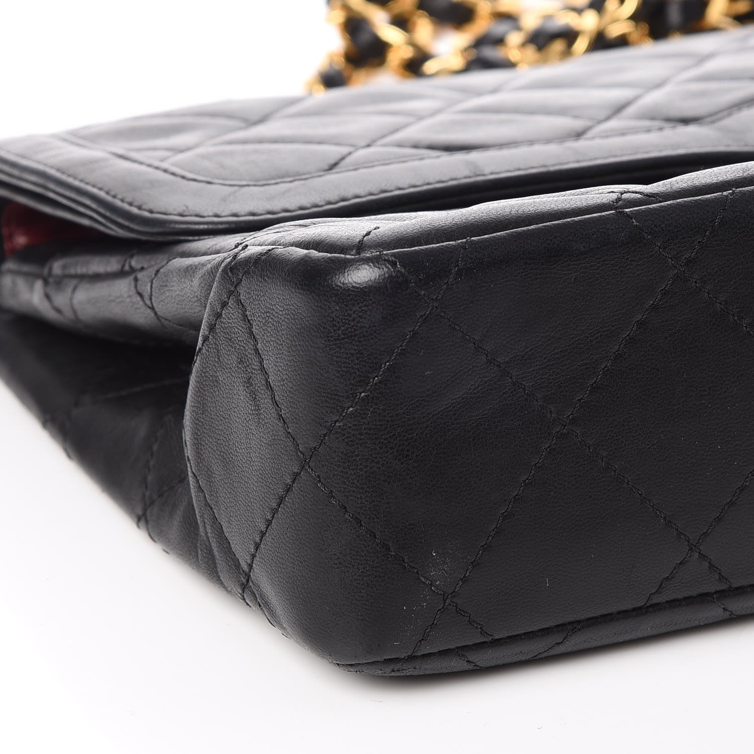 Chanel Lambskin Quilted Medium Double Flap Black 8 of 16