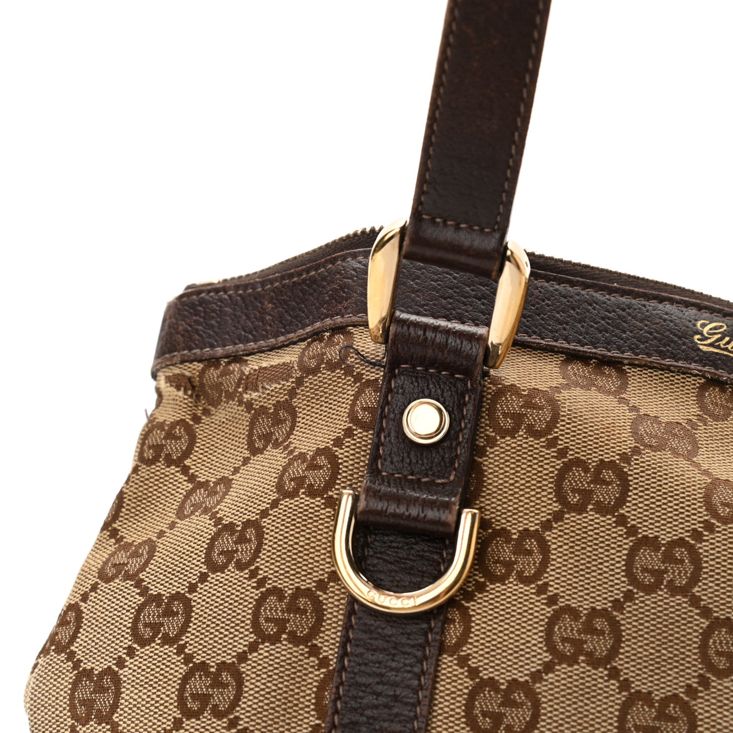 Monogram Small Abbey Tote Dark Brown