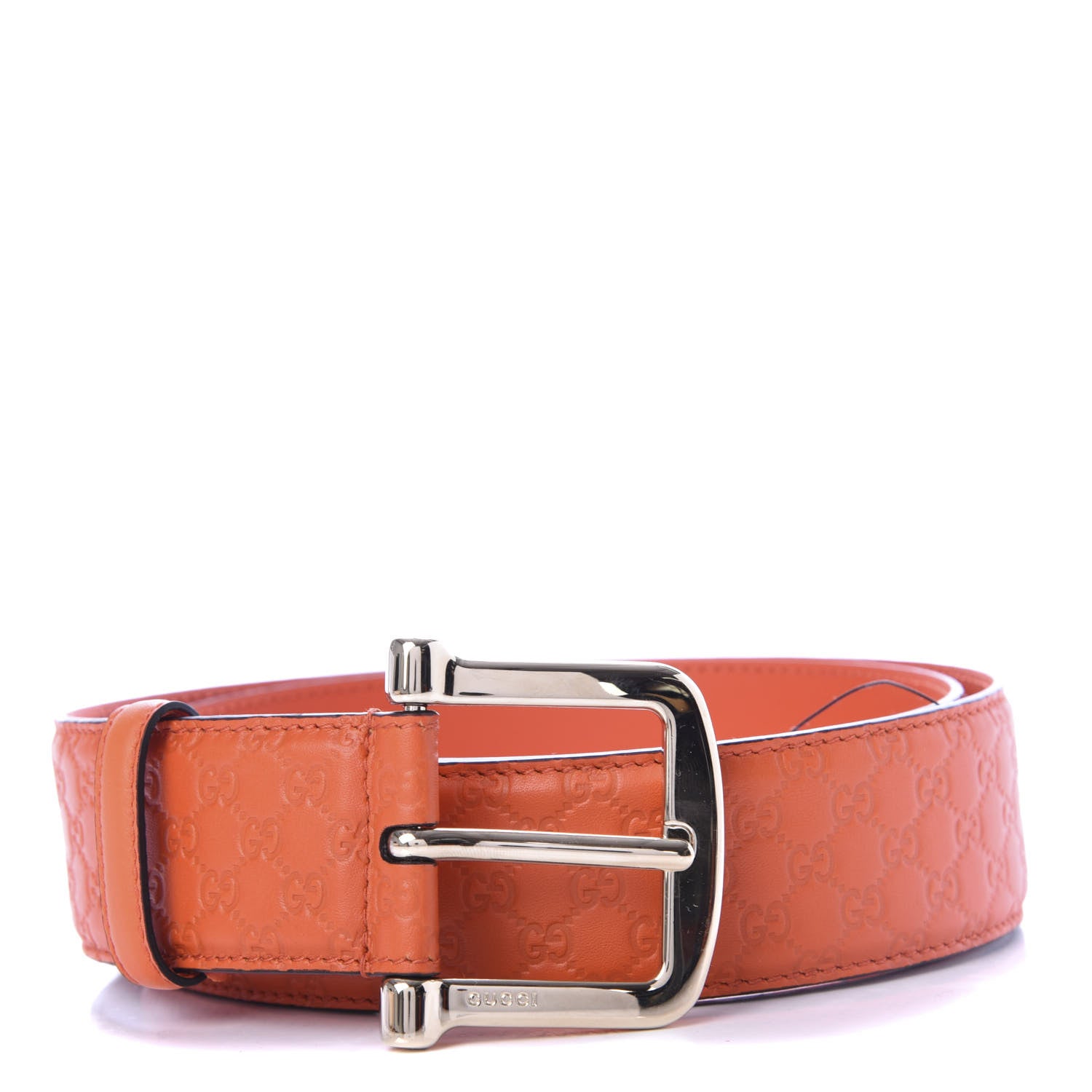Gucci Soft Microguccissima 40mm Belt 90 36 Sun Orange 1 of 4