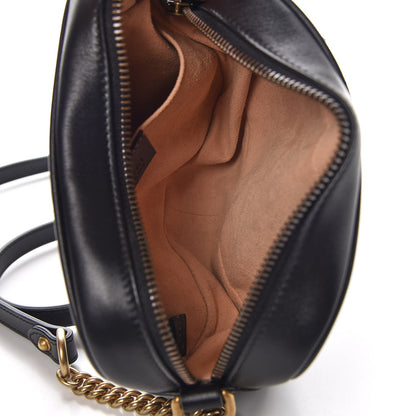 Gucci Calfskin Matelasse Mini GG Marmont Chain Shoulder Bag Black 5 of 7