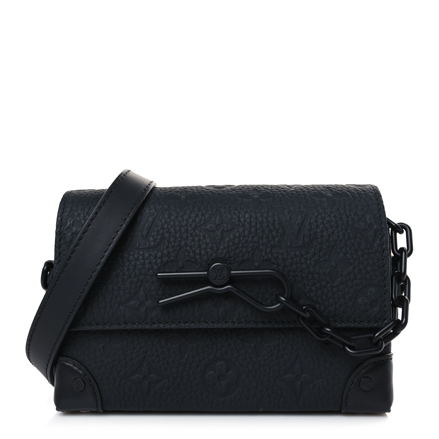 Louis Vuitton Taurillon Monogram Steamer Wearable Wallet Black 1 of 8