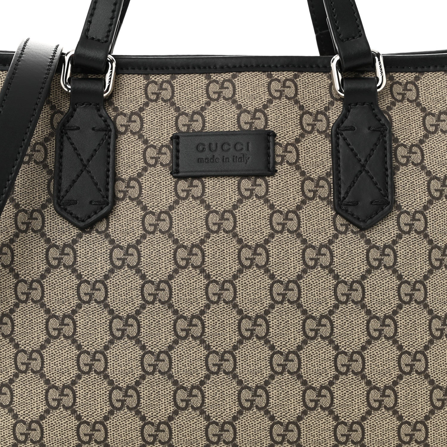 Gucci GG Supreme Monogram Small Zippered Tote Dark Brown 8 of 10