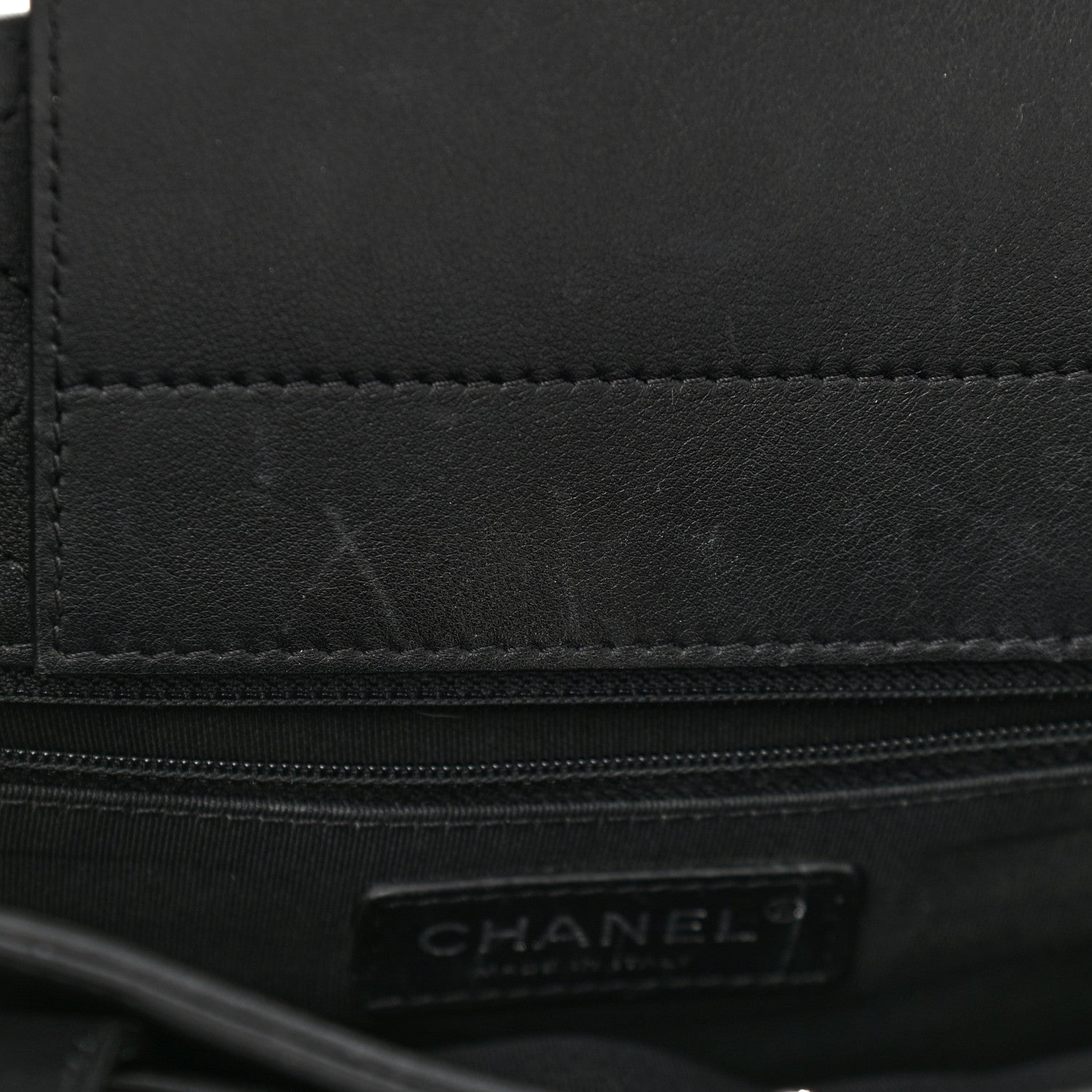 Chanel Calfskin Quilted Large Shopping Tote Black 12 of 14