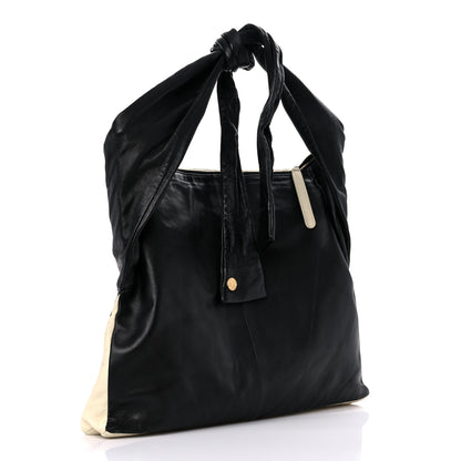 Chanel Lambskin Large Girl Bag Black Beige 3 of 9