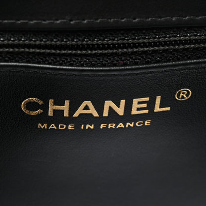 Chanel Shiny Aged Calfskin Quilted Nano Kelly Shopper Black 6 of 9