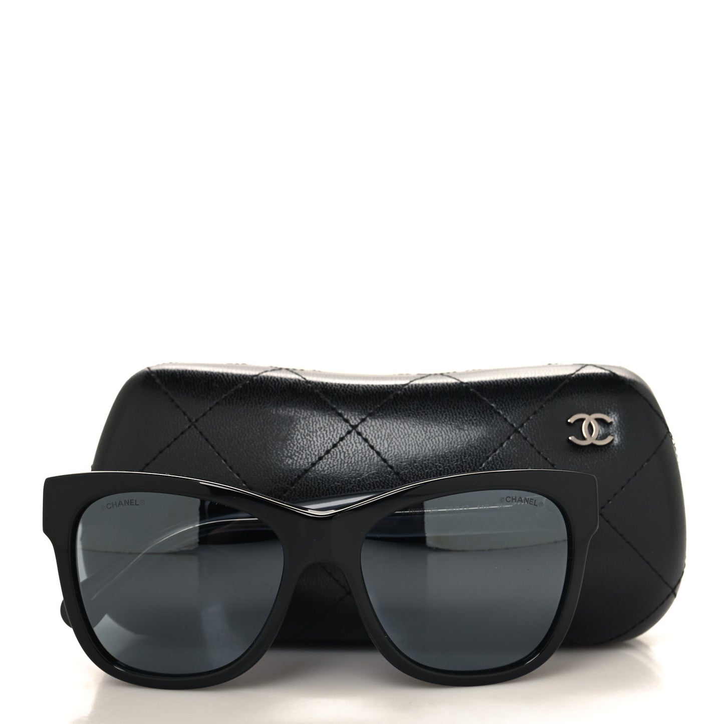 Acetate Square CC Sunglasses 5380 Black
