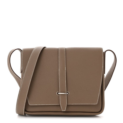 Hermes Togo Steve Light Messenger Etoupe 1 of 10