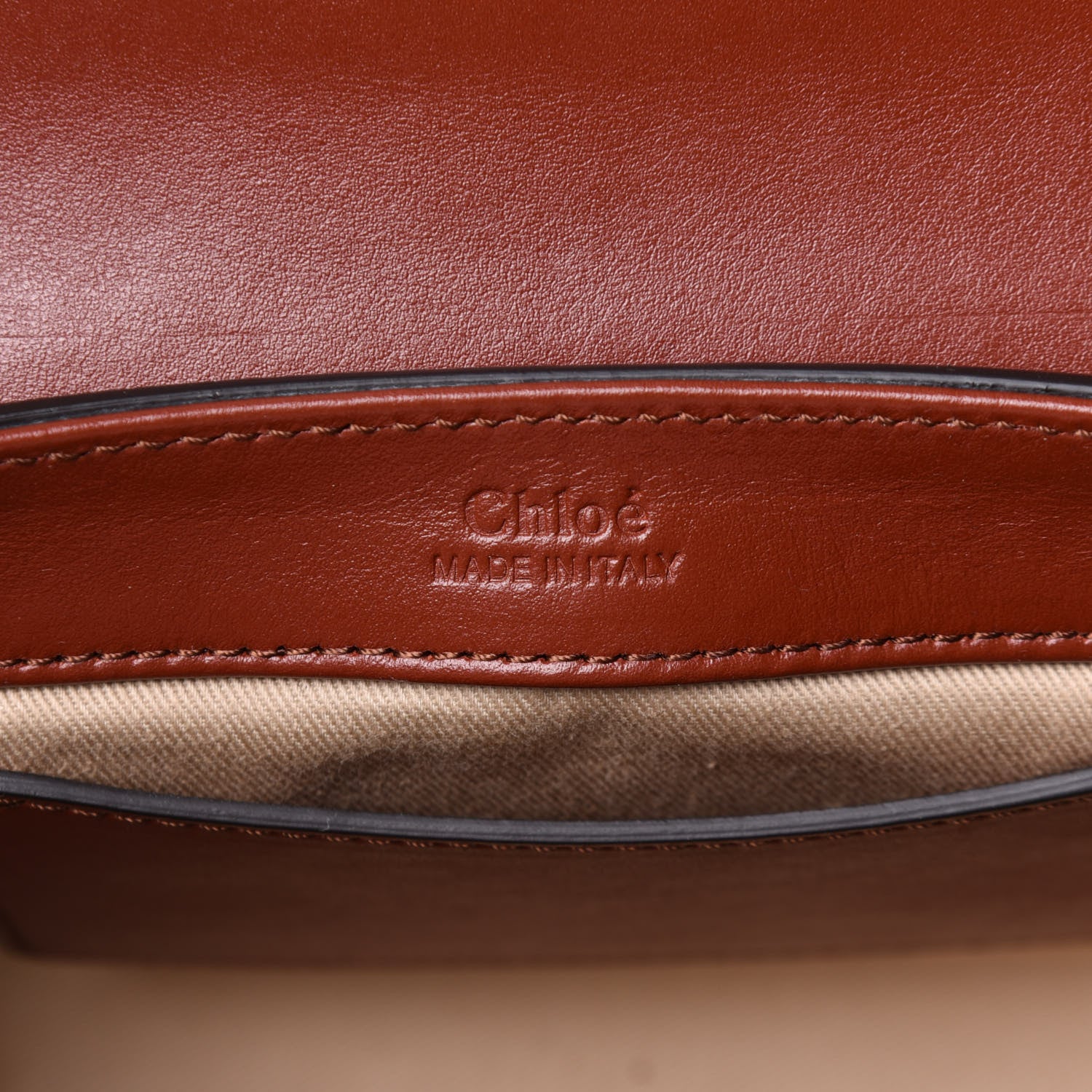 Chloe Calfskin Crocodile Embossed Mini C Bag Cement Pink Caramel 6 of 7