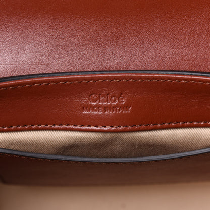 Chloe Calfskin Crocodile Embossed Mini C Bag Cement Pink Caramel 6 of 7