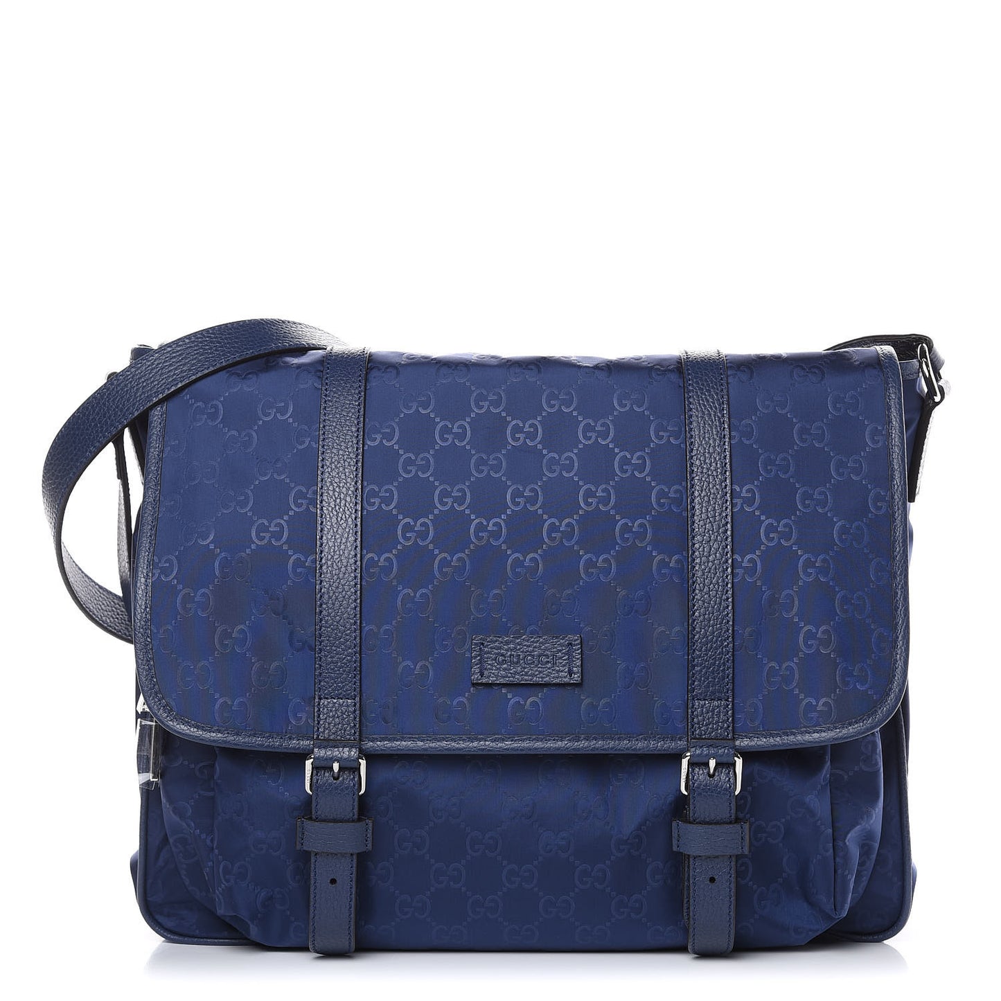Nylon Monogram Double Buckle Flap Messenger Bag Tide