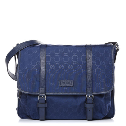 Gucci Nylon Monogram Double Buckle Flap Messenger Bag Tide 1 of 9
