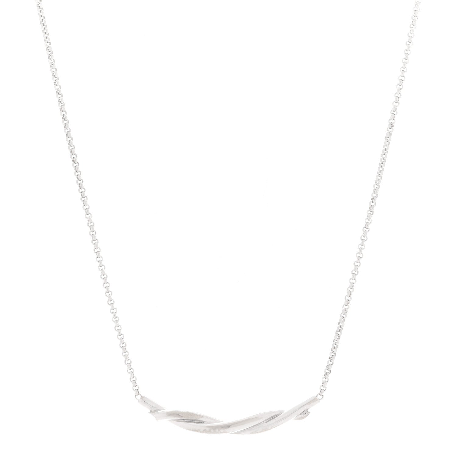 Cartier 18K White Gold Entrelacés Necklace 1 of 6