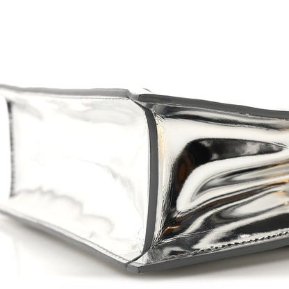 Jacquemus Metallic Patent Calfskin La Pochette Rond Carre Bag Silver 9 of 10