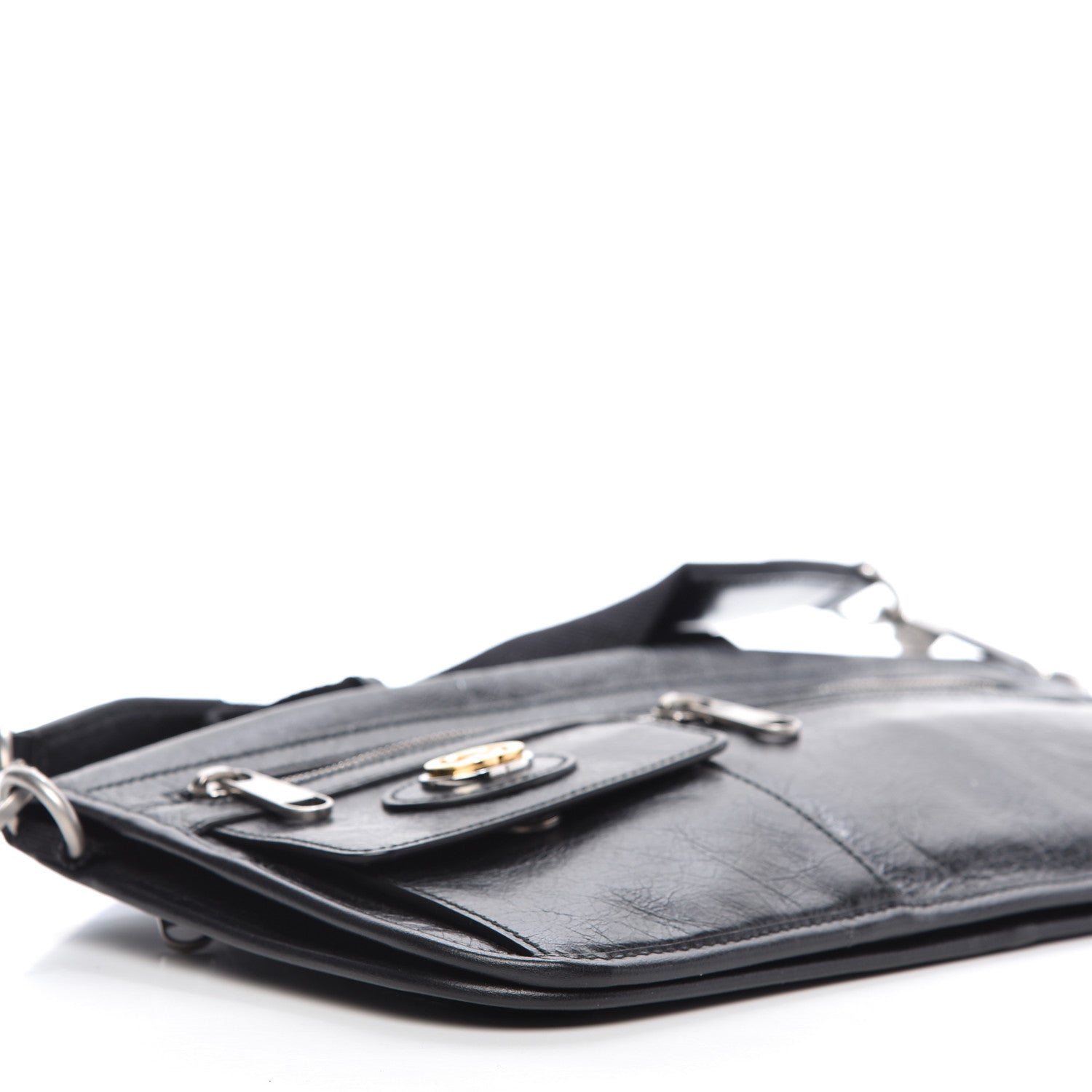 Gucci Fluffy Calfskin Morpheus Messenger Bag Black 6 of 8