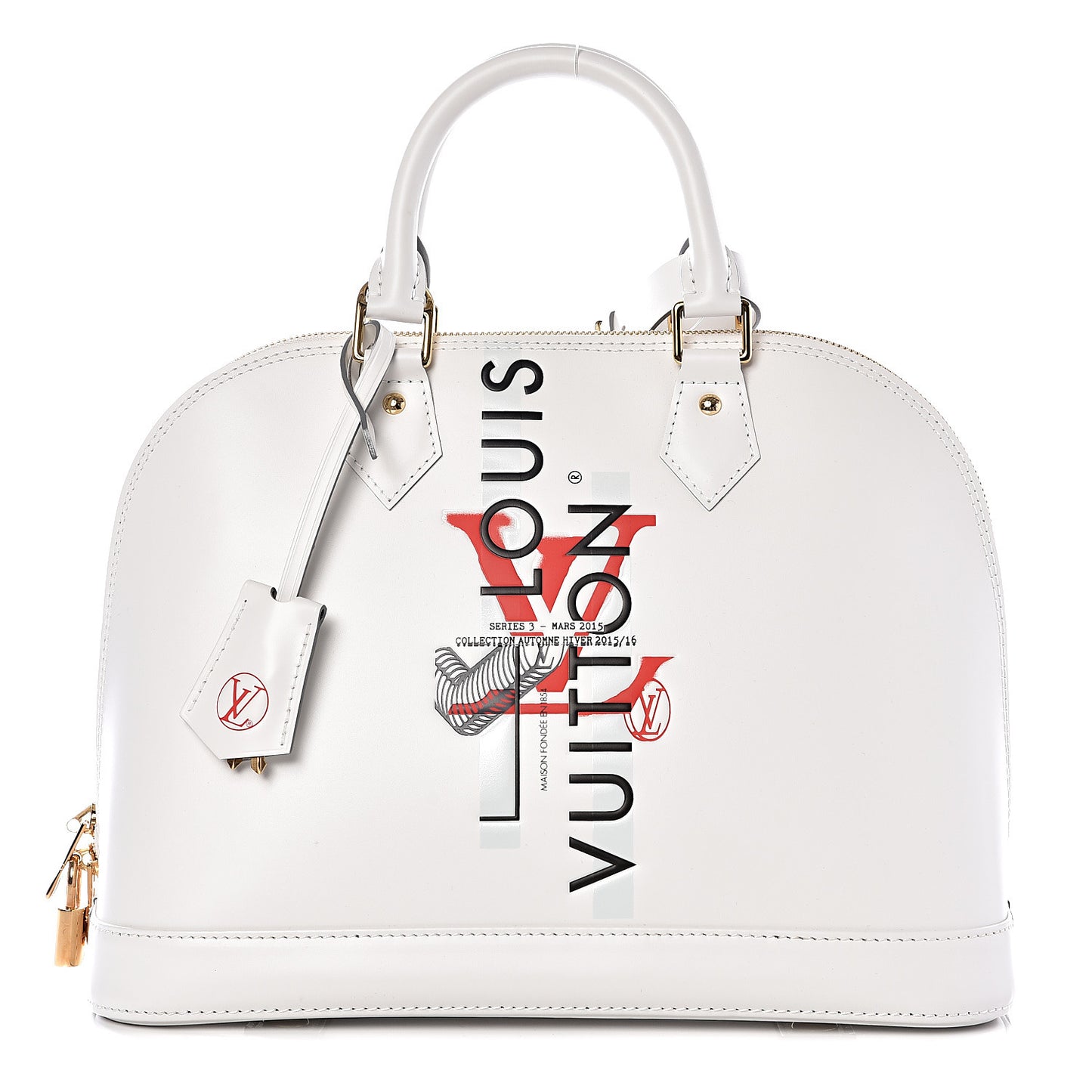Smooth Calfskin Signature Alma PM White