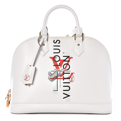 Louis Vuitton Smooth Calfskin Signature Alma PM White 1 of 9