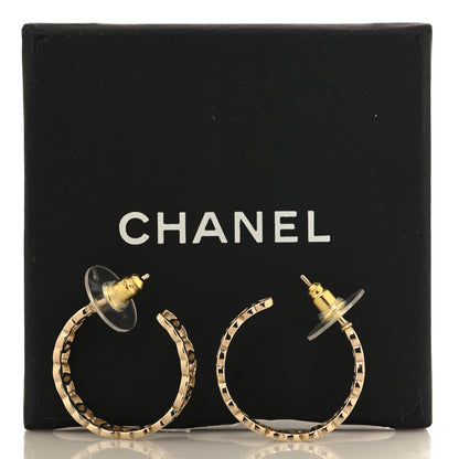 Chanel CC Hoop Earrings Gold 5 of 5
