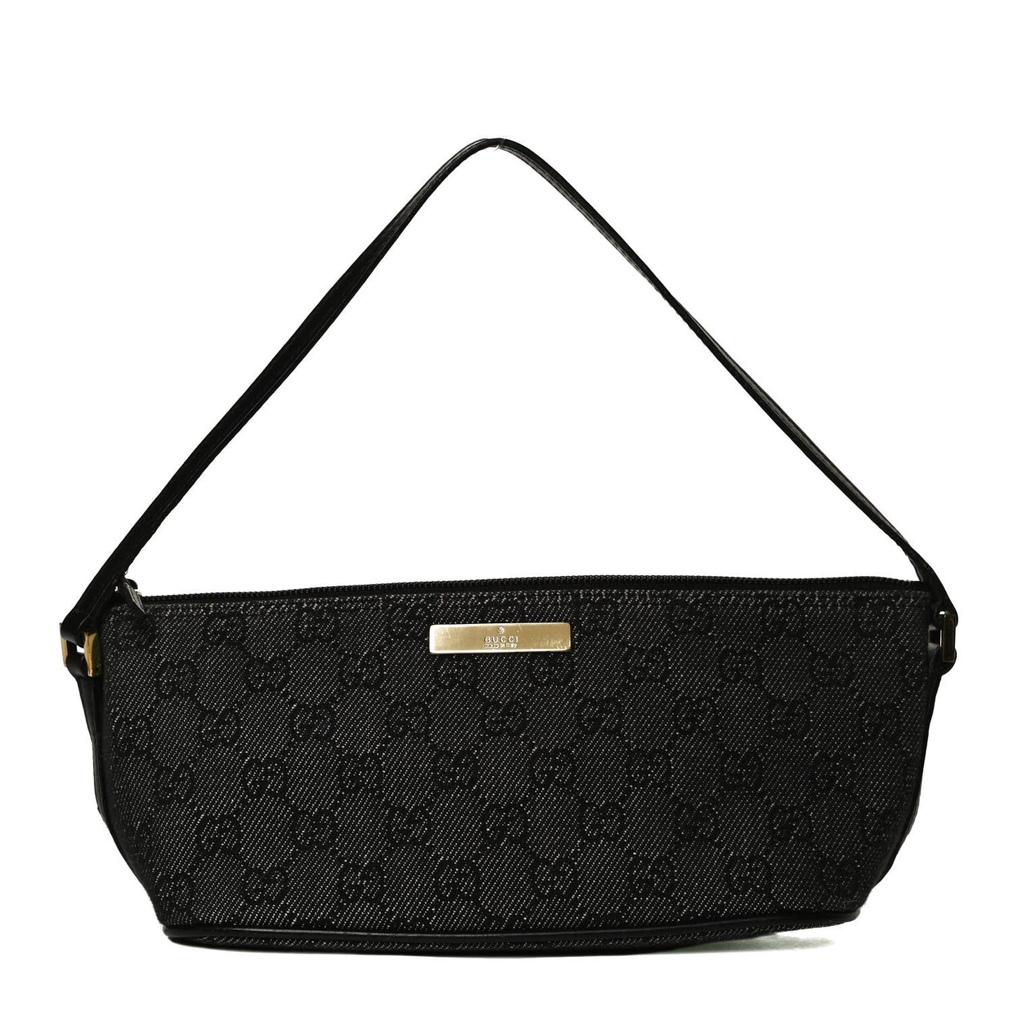 Denim Monogram Boat Pochette Black