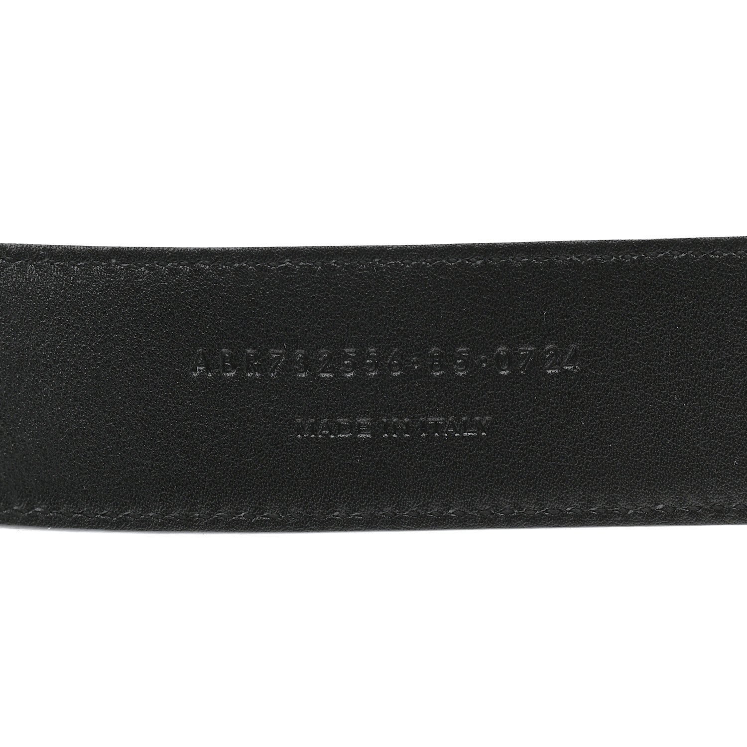 Saint Laurent Lacquered Calfskin La 66 Buckle Belt 85 34 Black 3 of 6