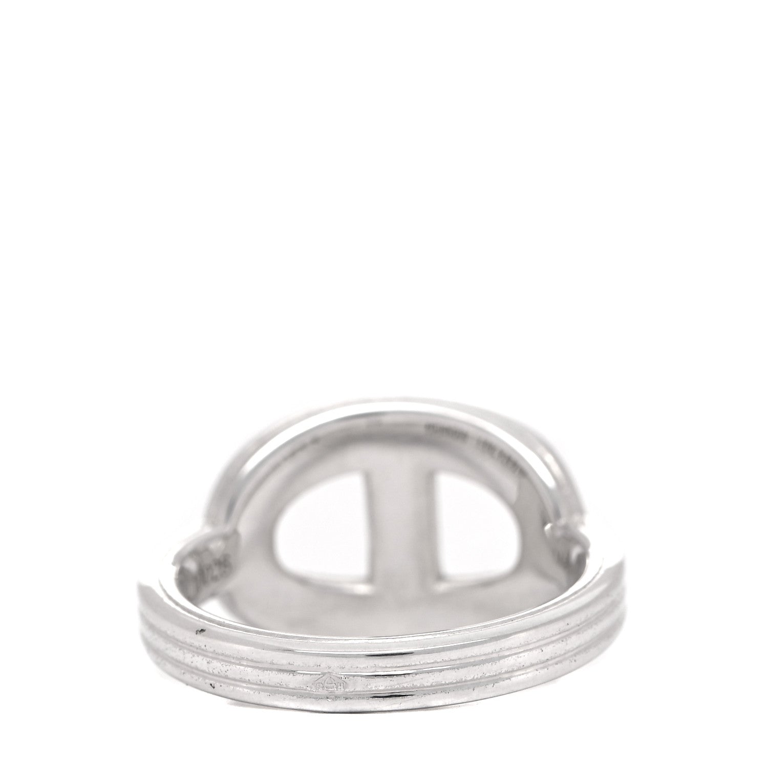Hermes Sterling Silver Horizontal PM Chaine d'Ancre 24 Ring 48 4.5 3 of 6