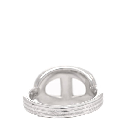 Hermes Sterling Silver Horizontal PM Chaine d'Ancre 24 Ring 48 4.5 3 of 6