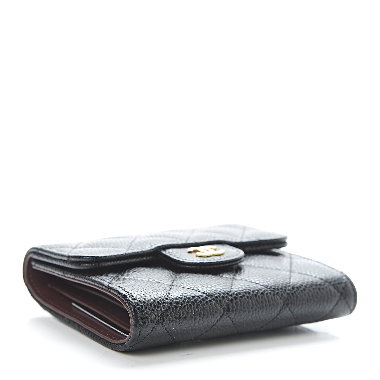 Chanel Caviar Quilted Compact Flap Wallet Black 4 of 8