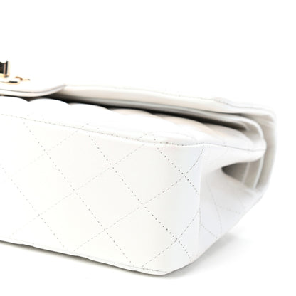 Chanel Iridescent Calfskin Quilted Medium Double Flap White 9 of 11