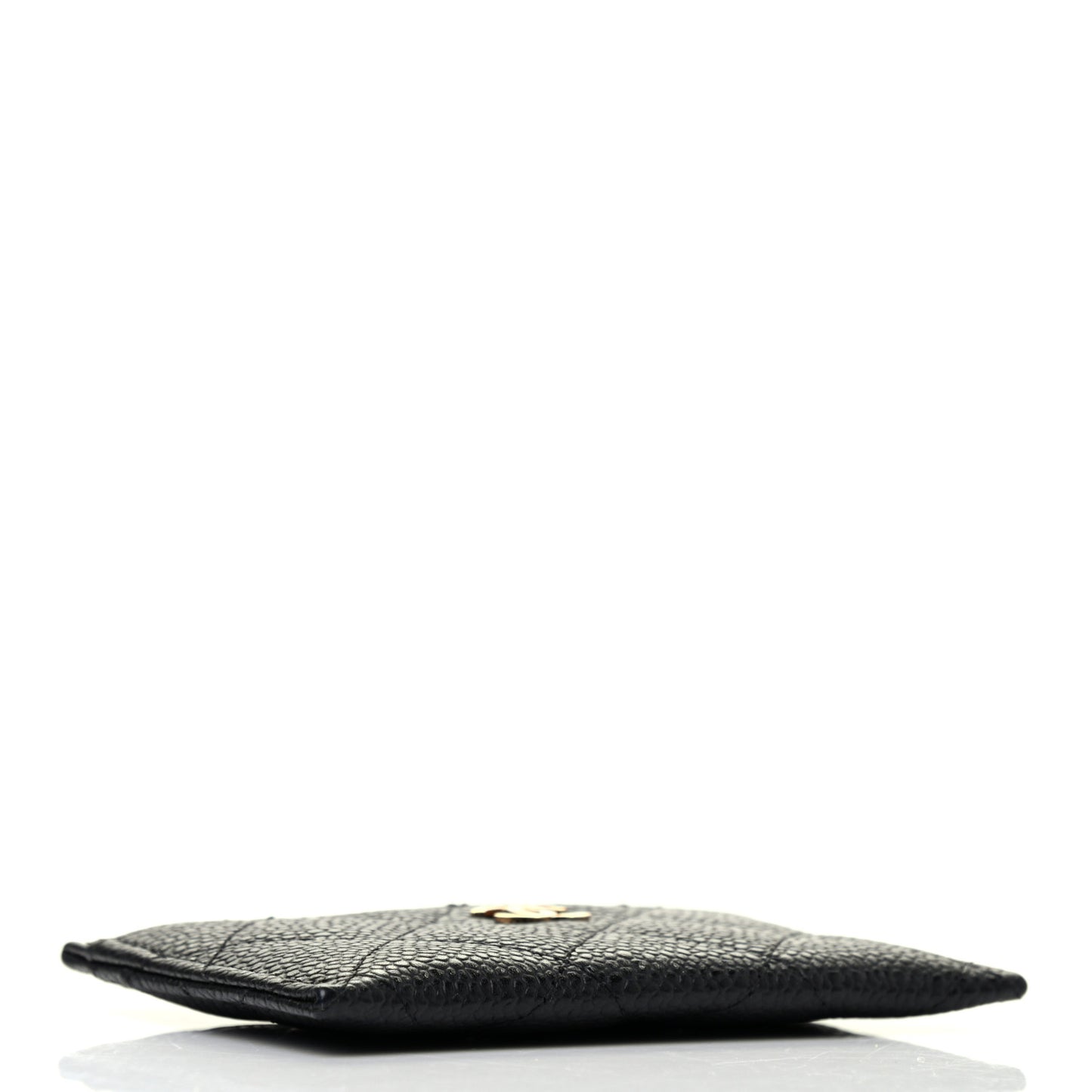 Caviar Quilted Card Holder Black