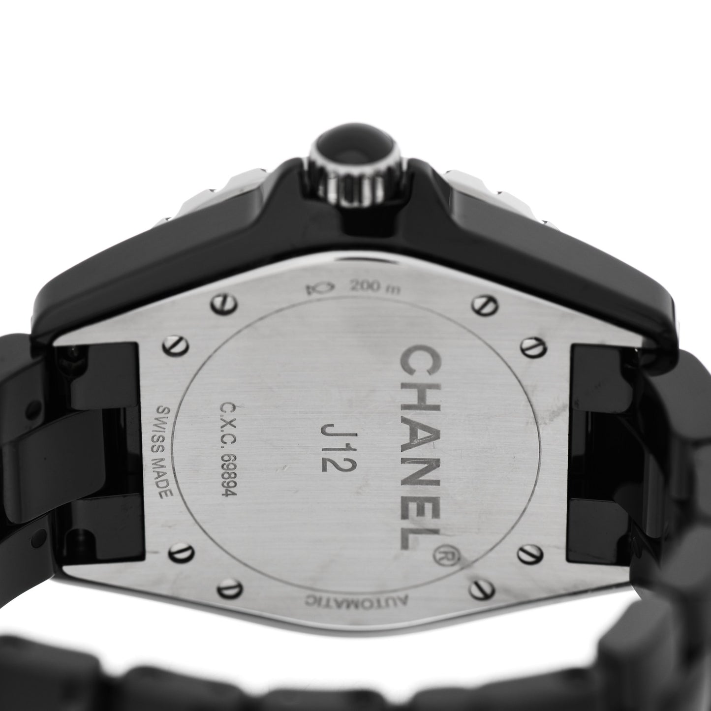 Stainless Steel Ceramic 38mm J12 Phantom Automatic Watch Black