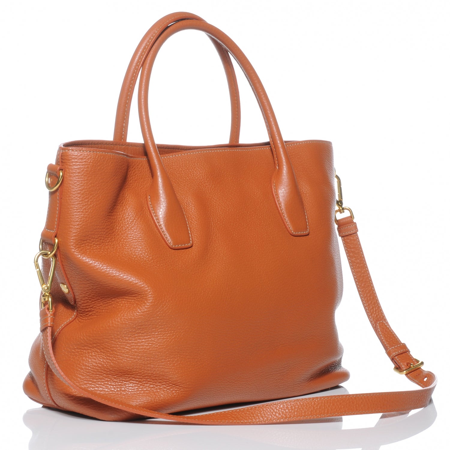 Prada Vitello Daino Tote Rame 3 of 9