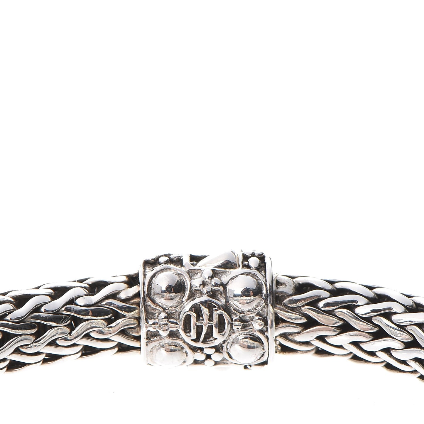 Sterling Silver 18K Yellow Gold Jaisalmer Wheat Chain Dot Bracelet M