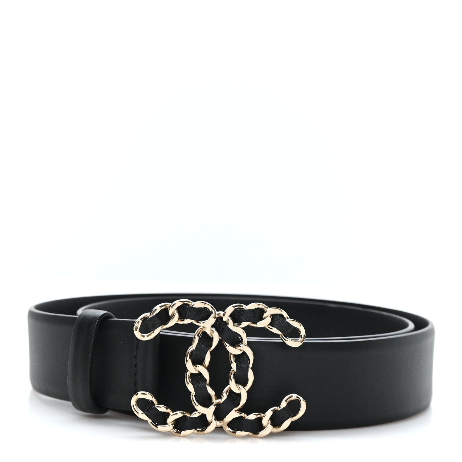 Chanel Calfskin CC Chain Belt 85 34 Black 1 of 6