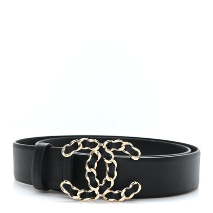 Chanel Calfskin CC Chain Belt 85 34 Black 1 of 6