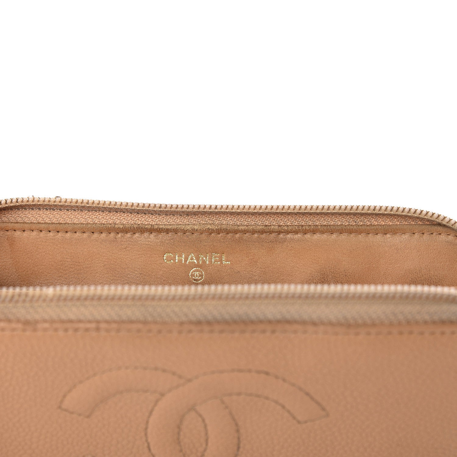 Chanel Caviar Large Timeless CC Zip Around Wallet Beige 22 of 28