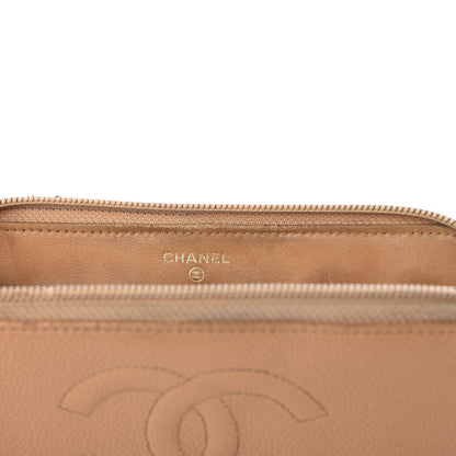 Chanel Caviar Large Timeless CC Zip Around Wallet Beige 22 of 28