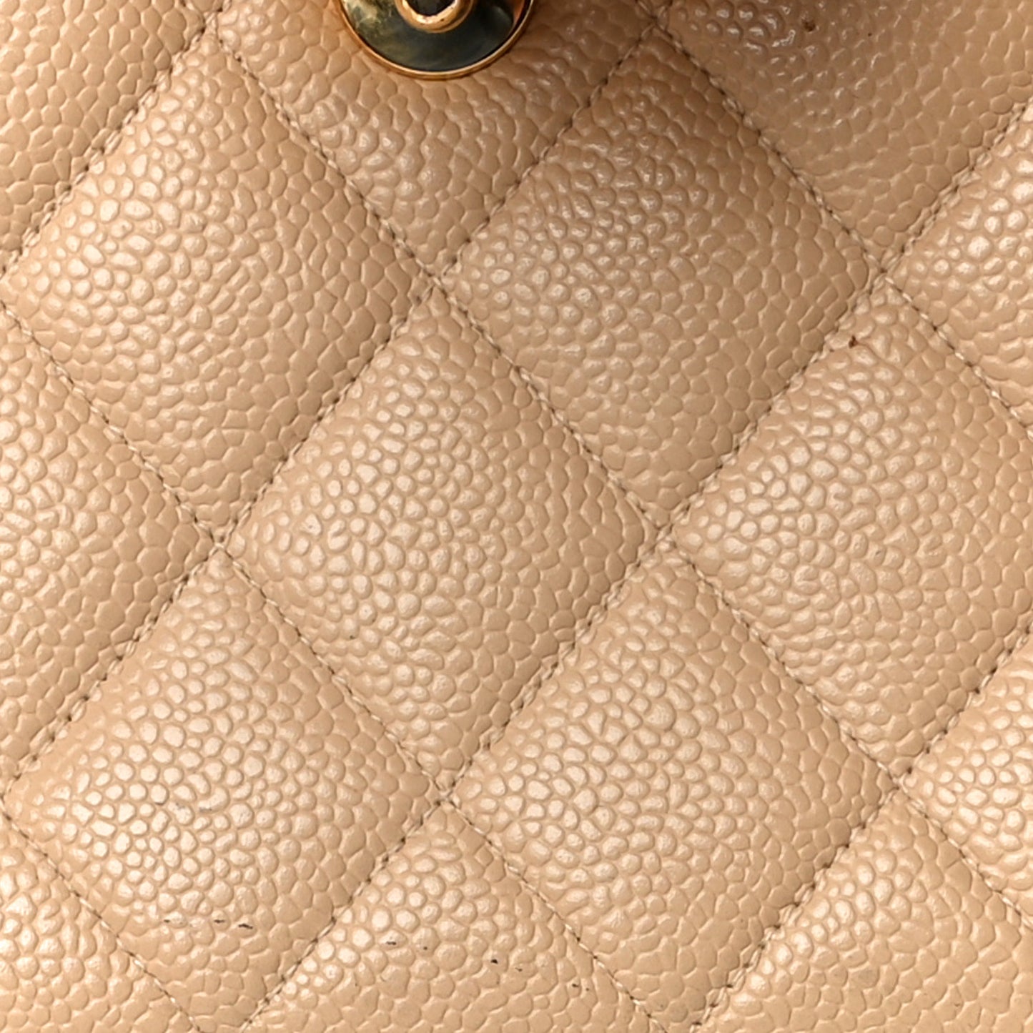 Caviar Quilted Jumbo Single Flap Beige
