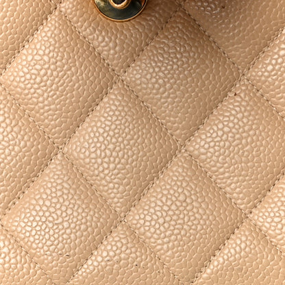 Chanel Caviar Quilted Jumbo Single Flap Beige 17 of 28