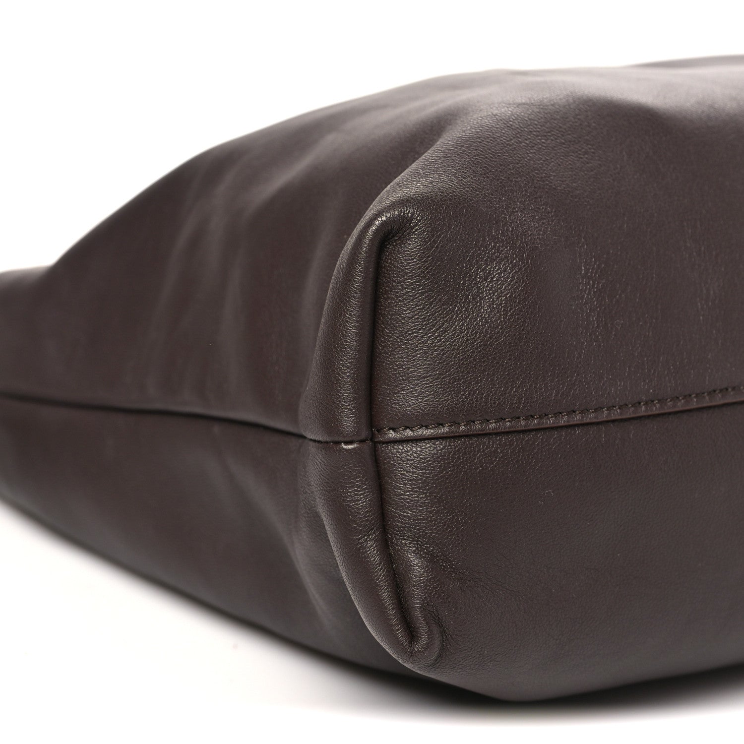 Loewe Mellow Nappa Donut Chain Large Flamenco Knot Clutch Dark Brownie 9 of 10