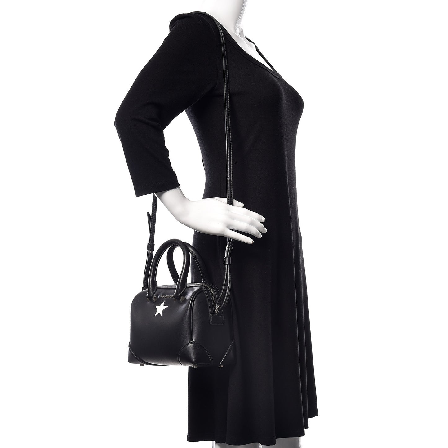 Calfskin Star Micro Lucrezia Black Silver